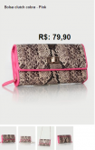 Bolsa Clutch Cobra Pink